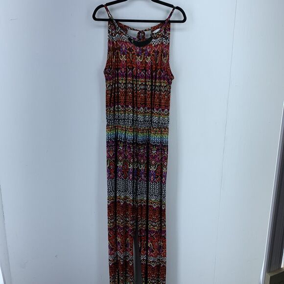 Mlle Gabrielle Pants - Mlle Gabrielle Womens 2X Jumpsuit Artsy Multicolor‎ Funky Unique Boho Wide Leg